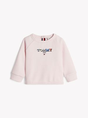 Babies' Multicolor Tommy Logo Sweatshirt, Light Pink