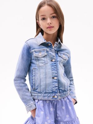 Kids' Light Wash Stretch Denim Jacket, Light Wash