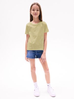 Kids' Allover Dot T-Shirt, Faded Olive