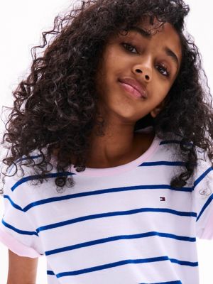 Детские футболки Tommy Hilfiger Kids' Stripe Knot-Hem T-Shirt — фото 3