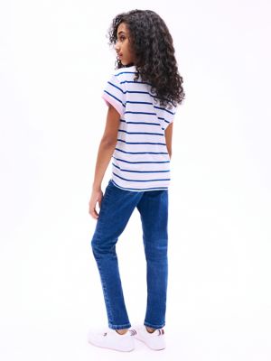 Детские футболки Tommy Hilfiger Kids' Stripe Knot-Hem T-Shirt — фото 4