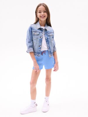 Kids' Circle Logo Sweatshort, Copenhagen Blue