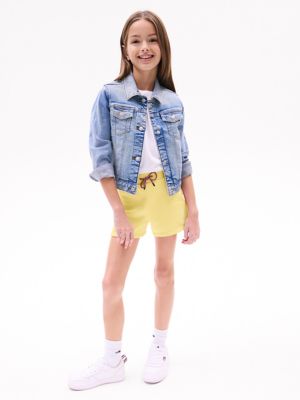 Kids' Circle Logo Sweatshort, Citronella