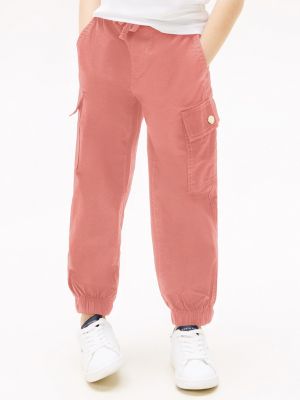 Kids' Stretch Chino Cargo Jogger, Teaberry Blossom