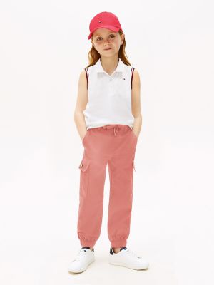 Kids' Stretch Chino Cargo Jogger, Teaberry Blossom