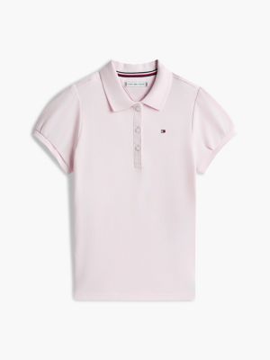 Детские свитеры Tommy Hilfiger Kids' Puff-Sleeve Stretch Polo — фото 5