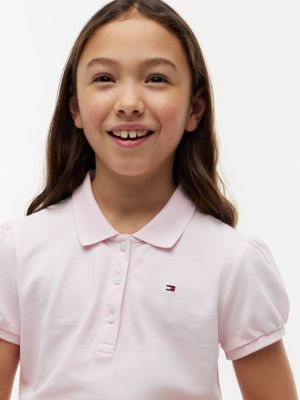 Детские свитеры Tommy Hilfiger Kids' Puff-Sleeve Stretch Polo — фото 3