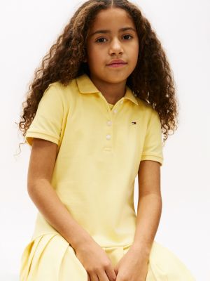 Kids' Pleated Stretch Polo Dress | Tommy Hilfiger Canada