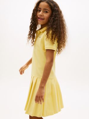 Kids' Pleated Stretch Polo Dress | Tommy Hilfiger Canada
