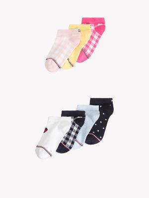 Kids' Print Ankle Sock 7-Pack, Fandango Pink / Multi