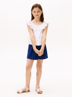Kids' Pleated Short, Blue Ink