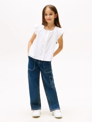 Kids' Skater Cargo Pant, Dark Wash