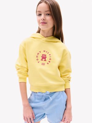 Kids' Circle Logo Hoodie, Citronella