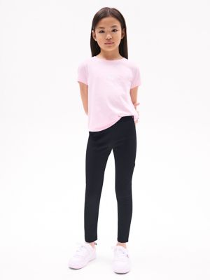 Kids' Circle Logo Legging, Black