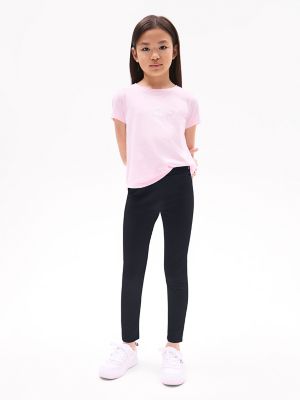 Kids' Circle Logo Legging, Black