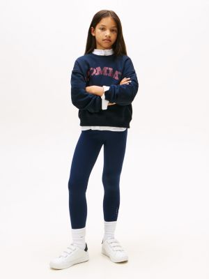 Kids' Circle Logo Legging, Cobalt Sapphire
