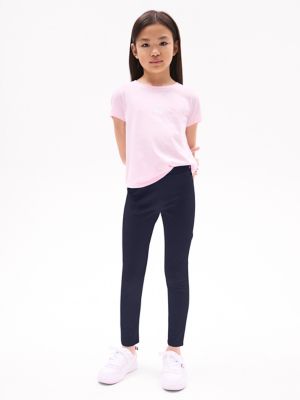 Kids' Circle Logo Legging, Navy