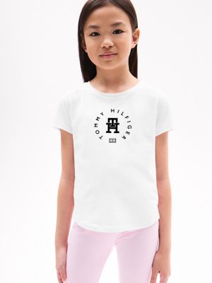 Kids' Circle Logo T-Shirt, Optic White