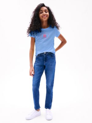 Kids' Circle Logo T-Shirt, Copenhagen Blue