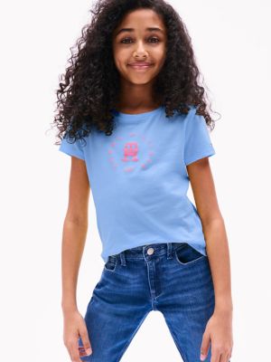 Kids' Circle Logo T-Shirt, Copenhagen Blue