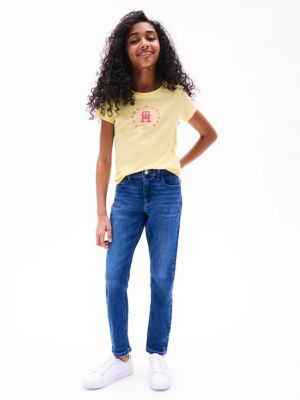 Kids' Circle Logo T-Shirt, Citronella