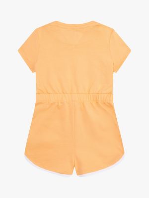 Babies' Sporty Romper, Sunny Orange