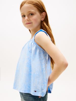 Kids' Tropical Print Ruffle Tank Top | Tommy Hilfiger USA