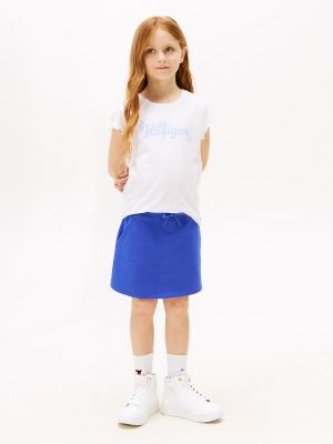 Kids' Drawstring Skort, Dazzling Blue