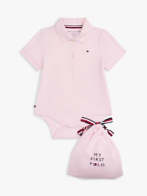 Babies' Polo Onesie & Gift Bag, Ballerina