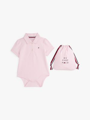 Babies' Polo Onesie & Gift Bag, Ballerina
