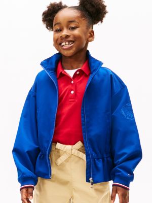 Kids' Peplum Windbreaker, Anchor Blue