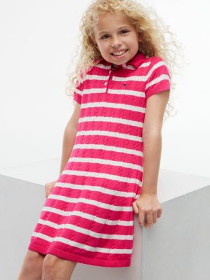Детские платья Tommy Hilfiger Kids' Stripe Cable Knit Polo Dress — фото 2