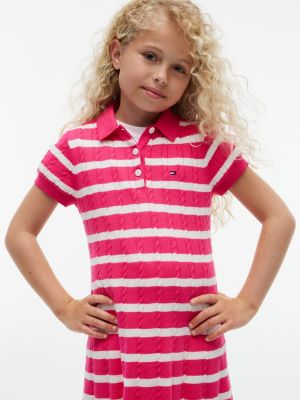 Детские платья Tommy Hilfiger Kids' Stripe Cable Knit Polo Dress — фото 3