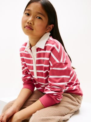 Детские худи Tommy Hilfiger Kids' Stripe Polo Sweatshirt — фото 2