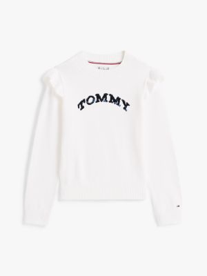 Детские свитеры Tommy Hilfiger Kids' Sequin Logo Ruffle Sweater — фото 5