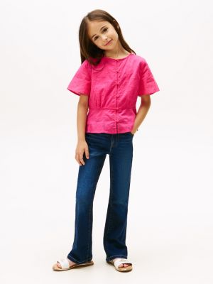 Kids' Pull-On Skinny Flared Jean, Dark Wash