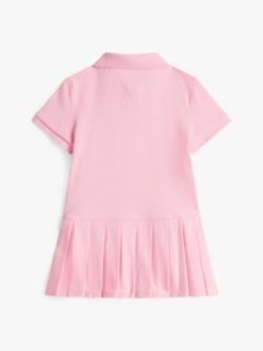Babies' Pleated Polo Dress — Classic Pink 2