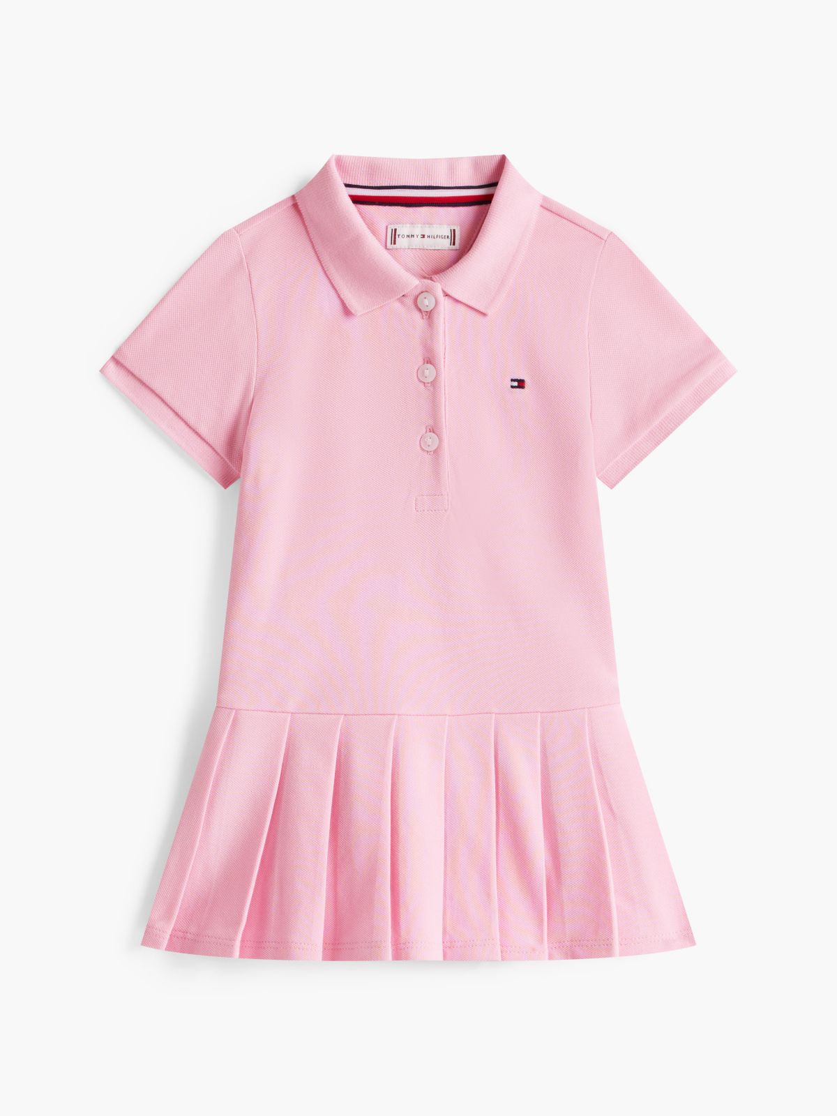 Babies' Pleated Polo Dress — Classic Pink