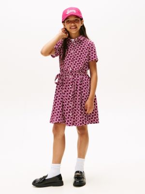 Kids' TH Monogram Shirtdress, Italian Wine