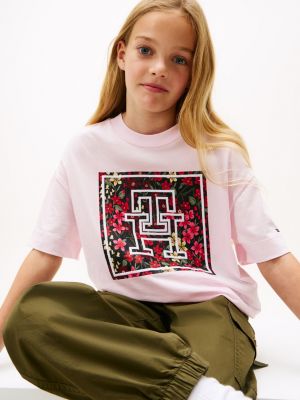 Kids' Floral Monogram T-Shirt | Tommy Hilfiger