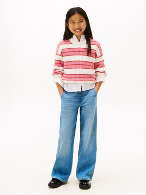 Kids' Stretch Wide Leg Utility Jean, Medium Wash