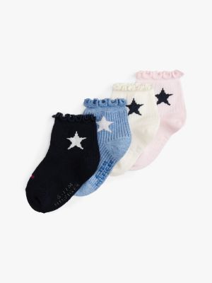 Babies' Sock 4-Pack, Ivory / Multi