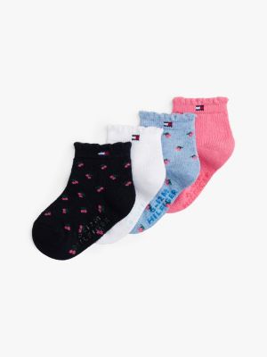 Babies' Sock 4-Pack, Blue Heather / Multi