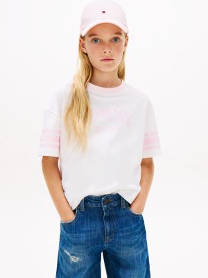 Kids' Varsity Logo T-Shirt, Optic White