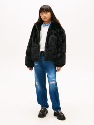 Kids' Hooded Faux Fur New York Jacket | Tommy Hilfiger