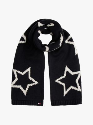 Kids' Allover Shimmer Star Scarf, Space Blue / Multi