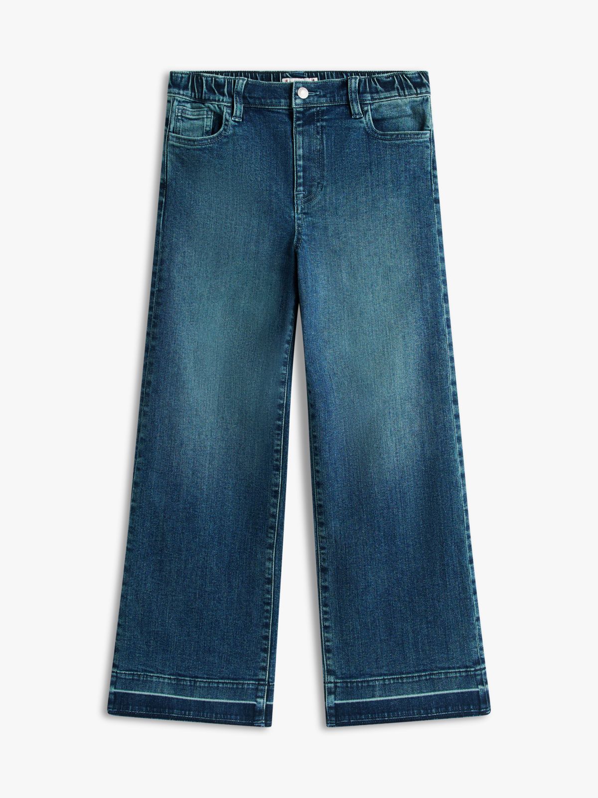 Kids' Stretch Wide Leg Jean — Dark Medium