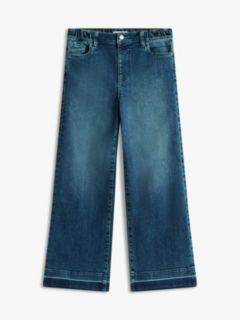 Kids' Stretch Wide Leg Jean — Dark Medium 5