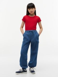 Kids' Stretch Chino Cargo Jogger — Dark Chambray 2