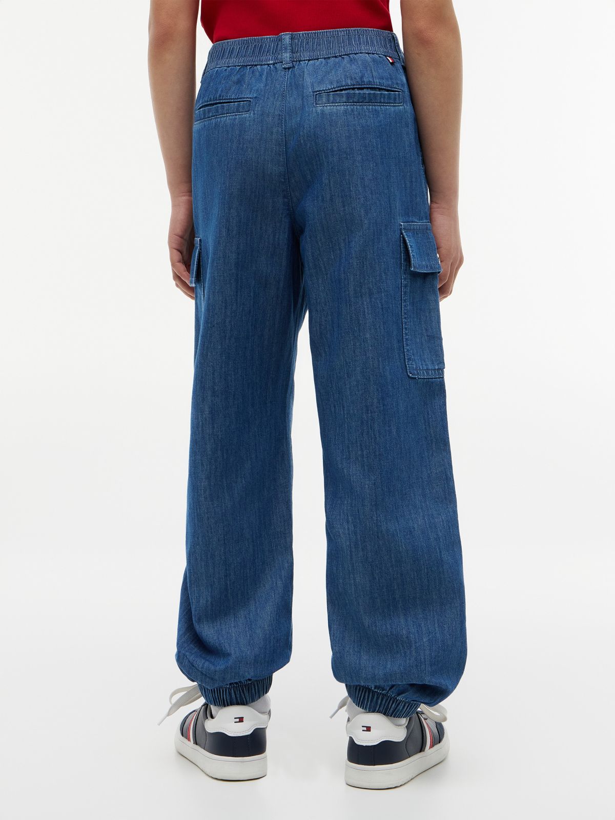 Kids' Stretch Chino Cargo Jogger — Dark Chambray